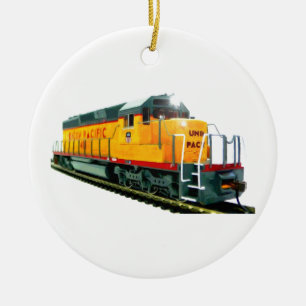 Model U.P. Diesel Locomotive Ceramic Tree Decoration