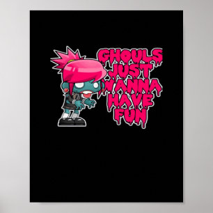 Model Vintage Photograp Ghouls Just To Have Fun A Poster