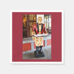 Model waiter napkin