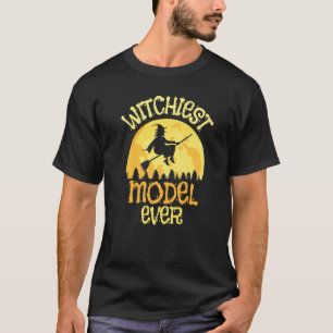 Model Witch Halloween Humour T-Shirt