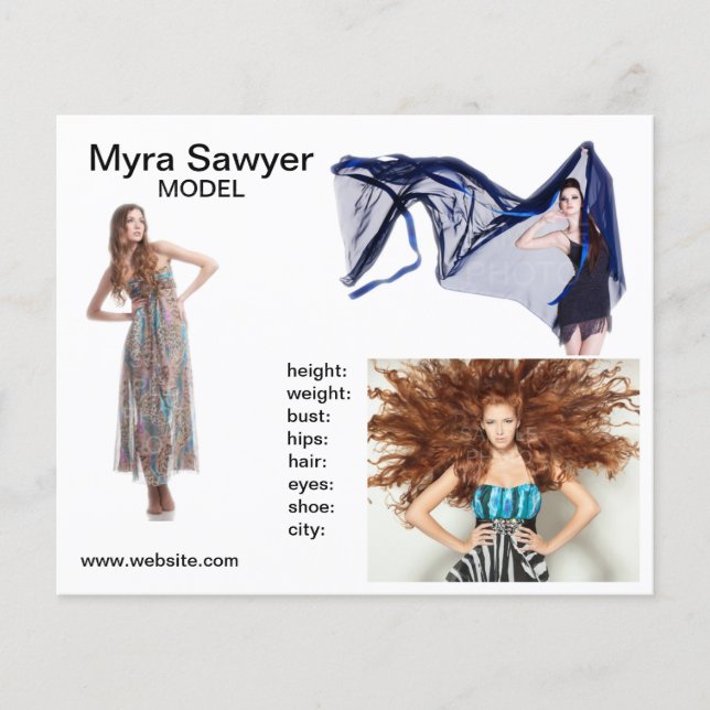 Model Zed Cards - Upload Your Photos (Front)