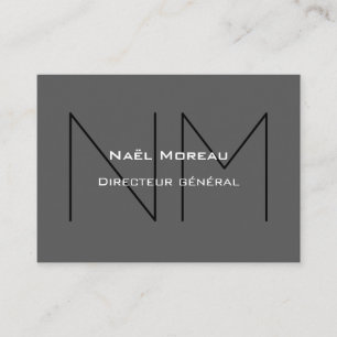 Modèle de carte d'affaires modern avec monograms business card
