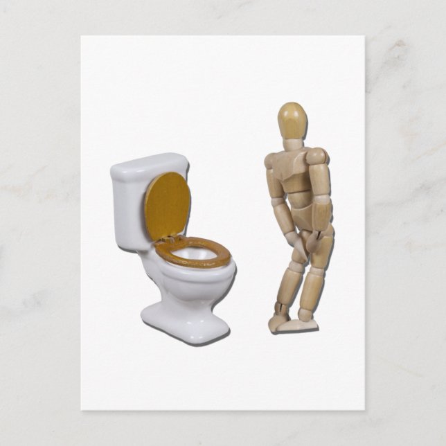 ModelInNeedNextToToilet121611 Postcard (Front)