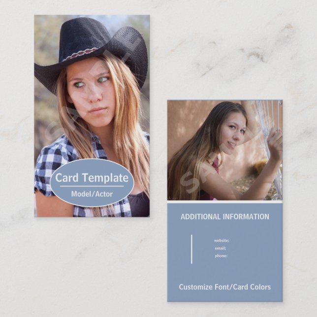 Modelling Acting Card Headshot (Front/Back)