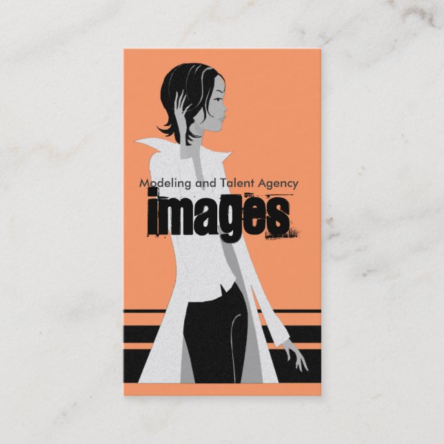 Modelling and Talent Agency Business Cards {Pink} (Front)