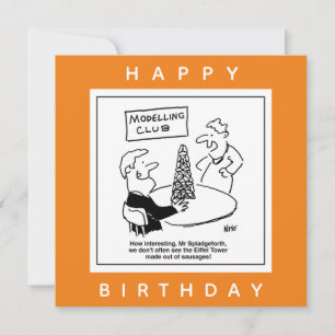 Modelling Eiffel Tower Cartoon Card