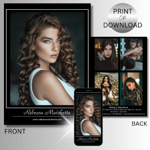 Modelling Photo Card Print Download 5 Photos ZED