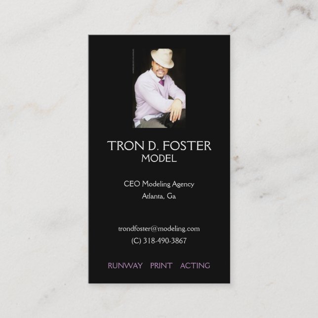 Modelling Profile Card (Front)