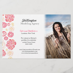 Modelling Stylist Model Photo Promotional Card