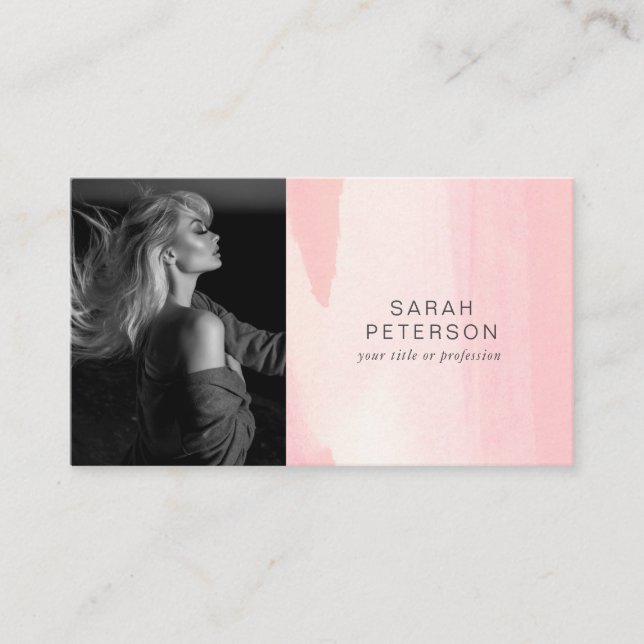 Models actress performance stylish abstract photo  business card (Front)