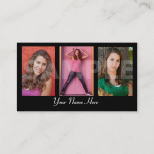 Models and Actors Headshot Business Card