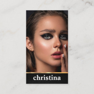 Models and Actors Modern Headshot Business Card 