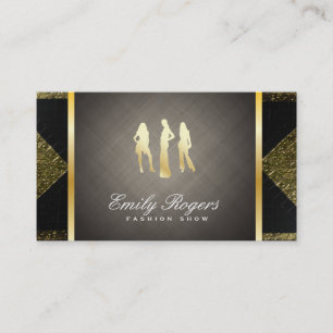 Models / Black & Gold Tiles with Gold Trim Business Card