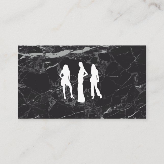 Models | Black Marble Business Card (Front)