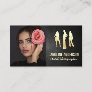 Models Logo   Model with Rose Business Card