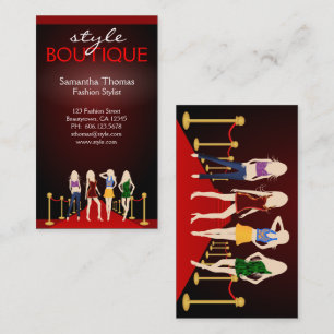 Models on the Red Carpet Fashion Boutique Business Card