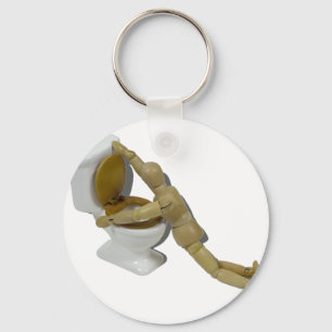 ModelSickIntoToilet110511 Key Ring