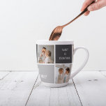 Moden 3Collage Photo & Grey Best Family Gift Latte Mug<br><div class="desc">Moden 3Collage Photo & Grey Best Family Gift</div>