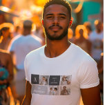 Moden 3Collage Photo & Grey Best Family Gift T-Shirt<br><div class="desc">Moden 3Collage Photo & Grey Best Family Gift</div>
