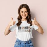 Moden 3Collage Photo & Grey Best Family Gift T-Shirt<br><div class="desc">Moden 3Collage Photo & Grey Best Family Gift</div>