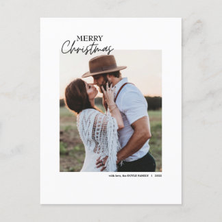 Moden Photo Christmas Postcard Editable Printable