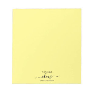 Moden yellow personalised paper pad
