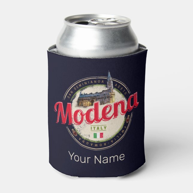 Modena Emilia-Romagna Balsamic Italy Souvenir Can Cooler (Can Front)