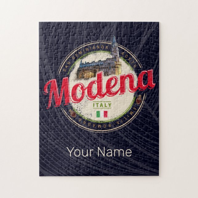 Modena Emilia-Romagna Balsamic Italy Souvenir Jigsaw Puzzle (Vertical)
