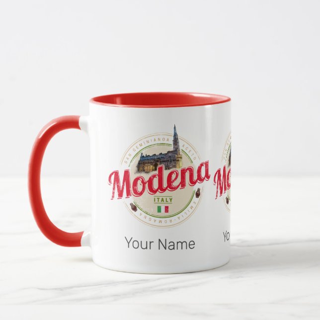 Modena Emilia-Romagna Balsamic Italy Souvenir Mug (Left)