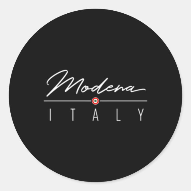 Modena Italy For Classic Round Sticker (Front)