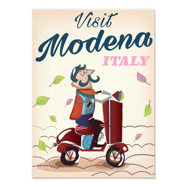 Modena Italy Scooter travel poster (Front)
