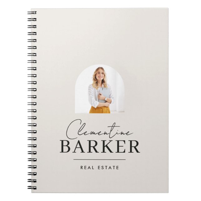 Moder arch photo Business Branding Notebook (Front)
