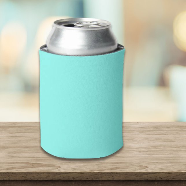 moder chic minimalist monogram turquoise aqua blue can cooler (moder chic minimalist monogram turquoise aqua blue can cooler)