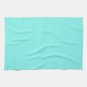 moder chic minimalist monogram turquoise aqua blue tea towel