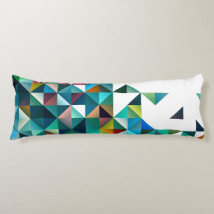 Moder Colourful Geometric Shapes Triangles Pattern Body Cushion