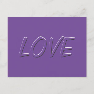 Moderate Black and White Popping Love Word Postcard