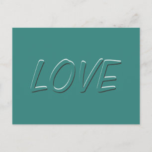 Moderate Black and White Popping Love Word Postcard