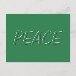 Moderate Black and White Popping Peace Word Postcard