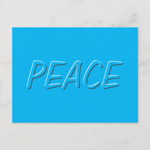 Moderate Black and White Popping Peace Word Postcard
