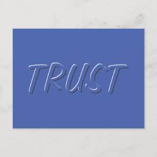 Moderate Black and White Popping Trust Word Postcard