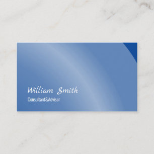 Moderate Blue Modern Neat Shaded Business Card