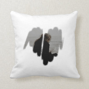 Moderate Graffiti Sprayed Heart Frame Cushion