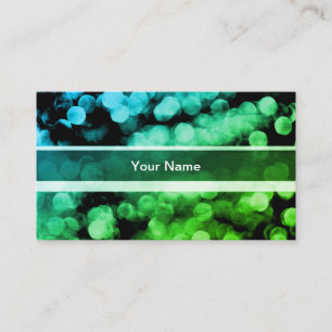 Moderate Green Glittering Lights Image Business Card