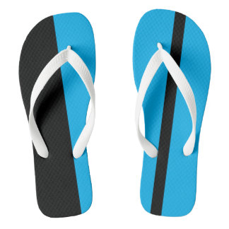Moderate Light Blue Stylised Vertical Bands Flip Flops