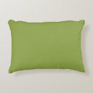 Moderate Lime Green Solid Color Decorative Cushion