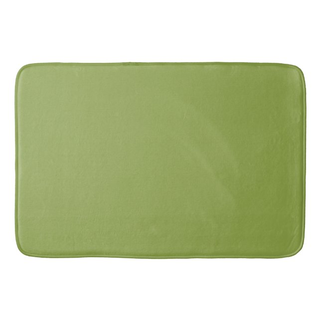 Moderate Lime Green Solid Colour Bath Mat (Front)