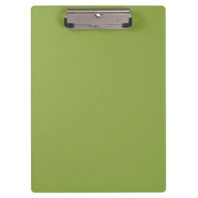 Moderate Lime Green Solid Colour Clipboard (Front)