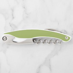Moderate Lime Green Solid Colour Corkscrew