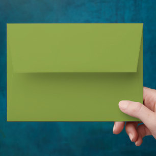Moderate Lime Green Solid Colour Envelope