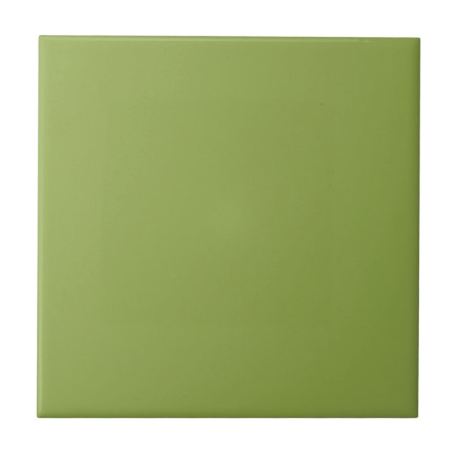 Moderate Lime Green Solid Colour Tile (Front)